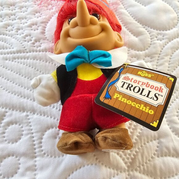 Russ Storybook Troll Pinocchio Plush Doll 5" Collectible With Tag - Picture 3 of 7